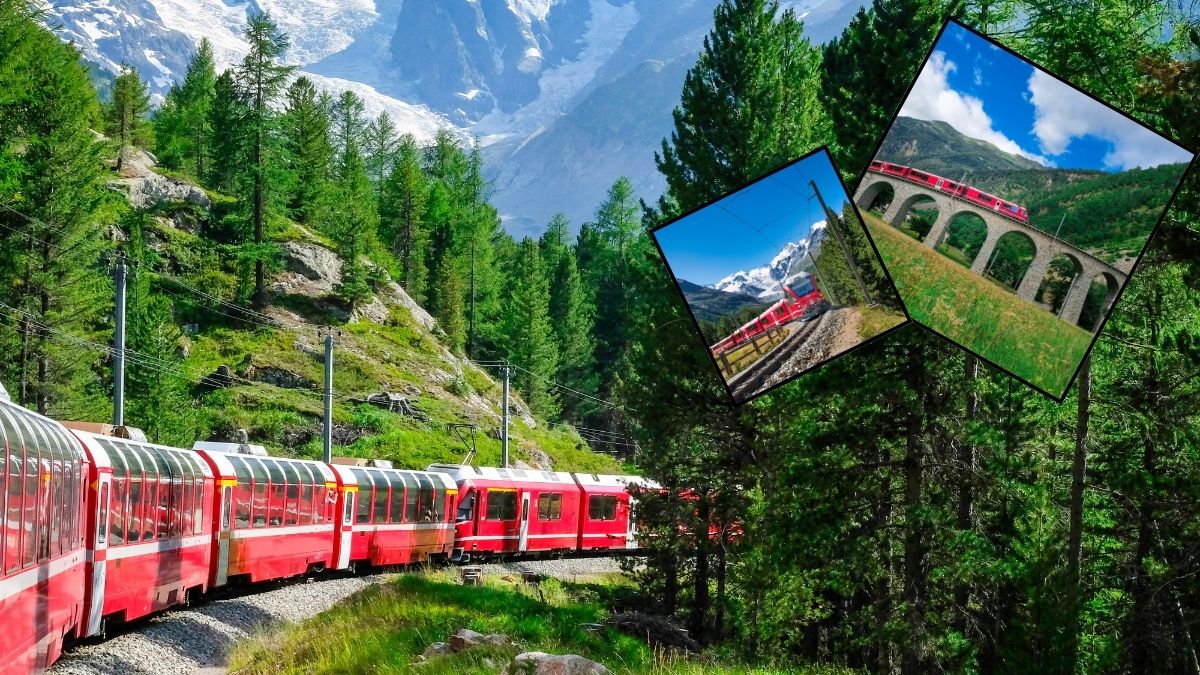 Bernina Express - słynny pociąg łączący Włochy i Szwajcarię