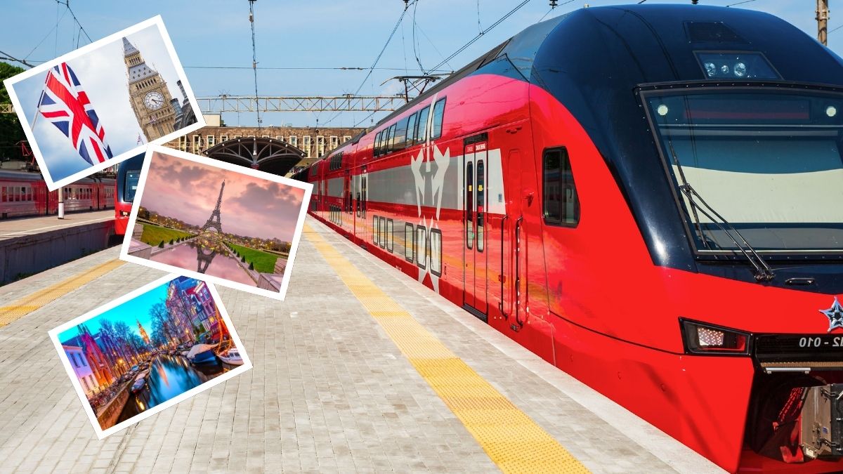 Double-decker trains from London
