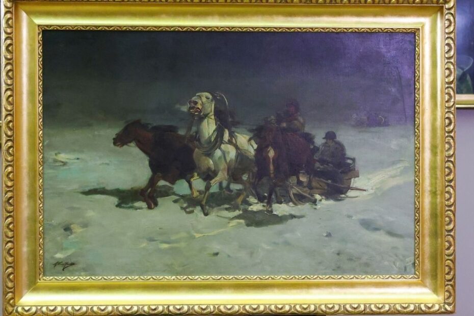 Alfred Wierusz-Kowalski’s Winter – Napoleon’s Retreat from Moscow