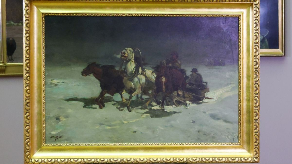Alfred Wierusz-Kowalski’s Winter – Napoleon’s Retreat from Moscow